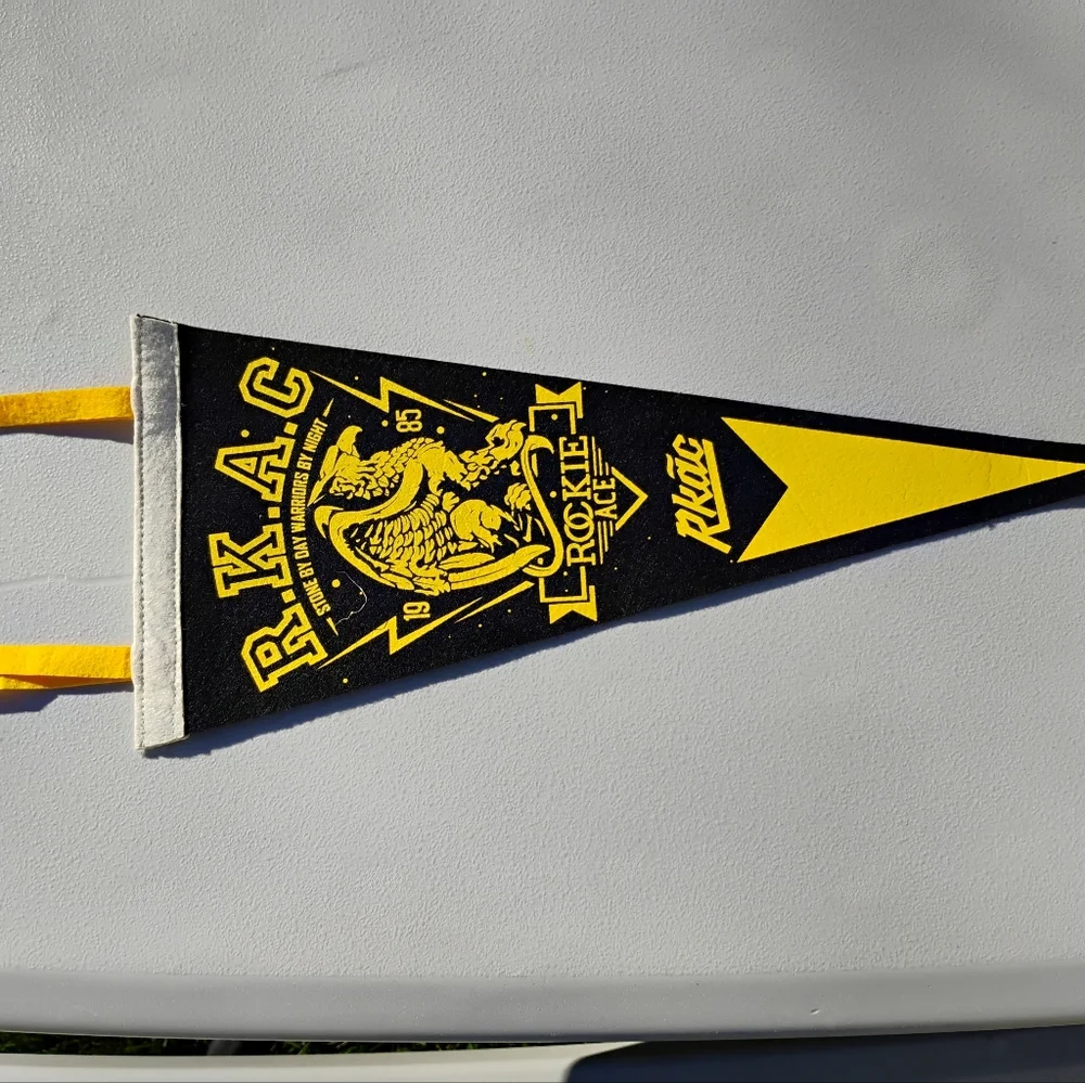 Vintage Black and Yellow Party Pennant